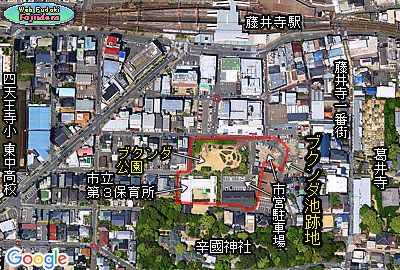 ② 真上から見たブクンダ公園周辺