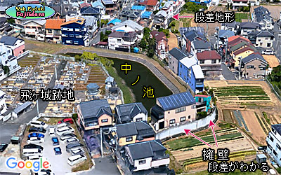 ⑦中ノ池の３Ｄ化画像(南より)