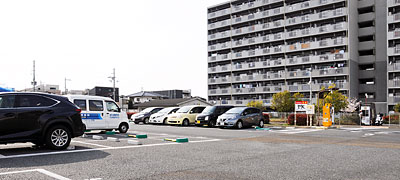 ④ 市立土師ノ里駅前駐輪場(南東より)