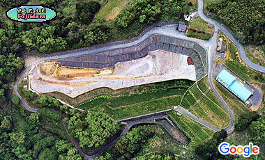 雁多尾畑最終処分場の疑似鳥瞰写真(北より)