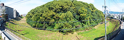 ③ 市野山古墳の後円部(南西より)