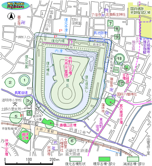 ⑧ 市野山古墳と周辺の小古墳