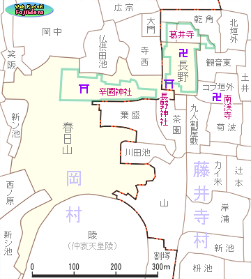 ⑤ 葛井寺周辺の昔の小字区分