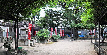 ④ 葛井寺境内の南西隅部分(北東より)