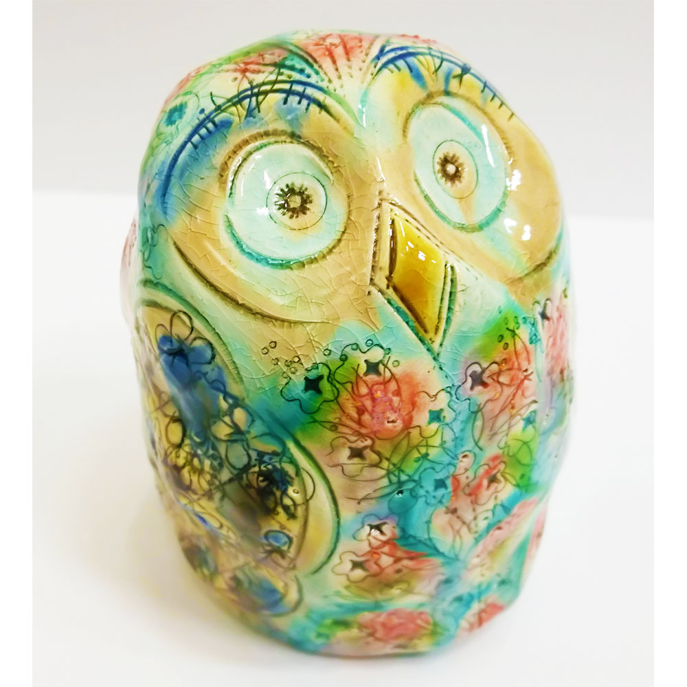 船戸あやこ　フクロウ　動物オブジェ 船戸あやこ フクロウ 動物オブジェ - メルカリ