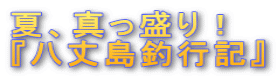 夏、真っ盛り! 『八丈島釣行記』