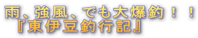 雨、強風、でも大爆釣!! 『東伊豆釣行記』