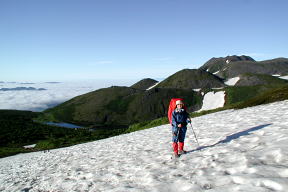 雪渓とトムラウシ
