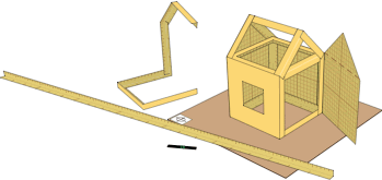 家模型ワークショップの材料セット
