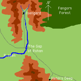 Map of the Isengard region