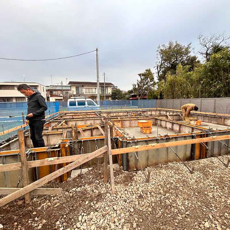 小田原市南町　桜並木の家　着工 
