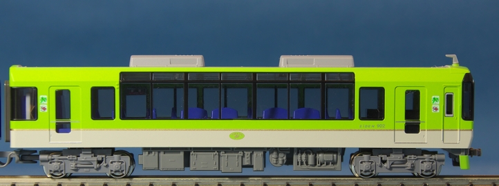 叡山電車デオ900系「青もみじきらら」メープルグリーン