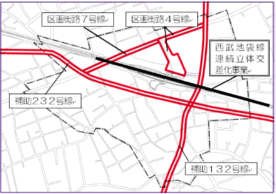 駅周辺地区の都市計画道路等の概要