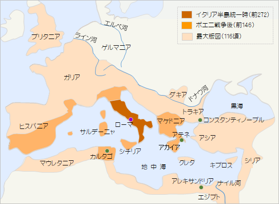 図表1.3 ローマの版図