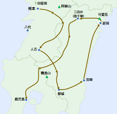 西郷隆盛の退路