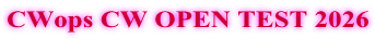CWops CW OPEN TEST 2026