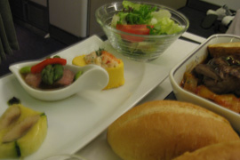 機内食夕食　洋食