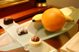 ホテルのサービスのチョコレート